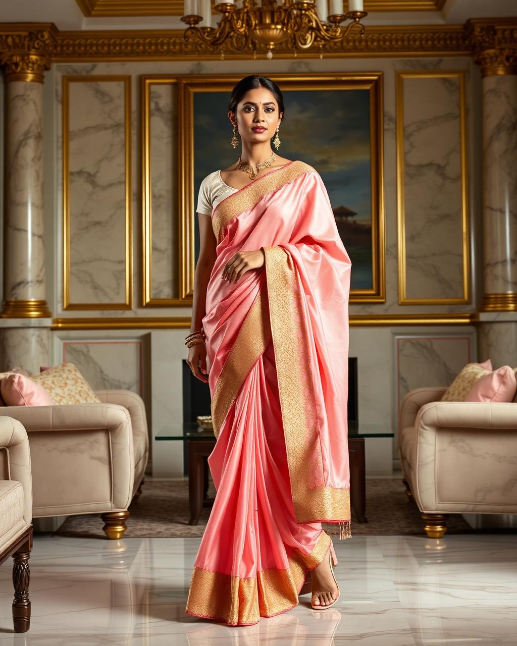 Gujarati Style saree drape